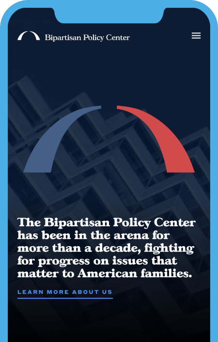 Phone displaying the BPC website on its screen.